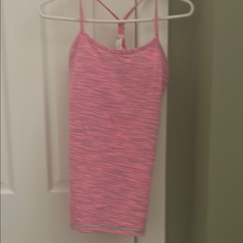 Pink Strappy Tank Top